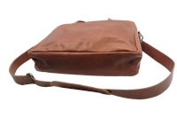 Sac messager en cuir véritable avec rivets, durable, imperméable, bandoulière réglable pour homme - Style vintage tendance 3L+