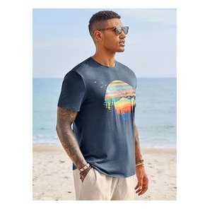 Camisetas de Cuello en V para Hombre, Color Sólido, de Alta Calidad, a la Moda, para Uso Diario, Corte Ajustado, Manga Corta, en Oferta - Product Image 4