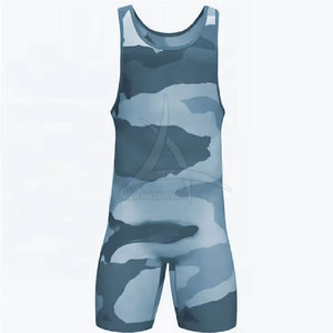 Customised High Quality Eco-Friendly Breathable Quick Dry Polyester Wrestling <b>Singlet</b> Latest Design 2025 Digital Printing New - Product Image 5