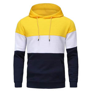 Haute qualité pas cher automne écologique poids lourd gaufré tricot Streetwear unisexe sweat à capuche personnalisable pour les hommes - Product Image 5