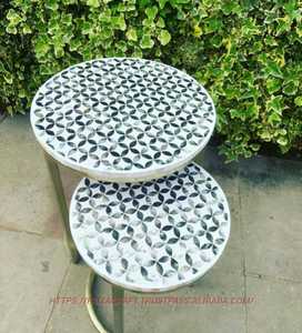 Venta al por mayor de lujo hecho a mano de estilo moderno hueso incrustaciones mesa de centro de la India para el dormitorio del hotel o apartamento - Product Image 3