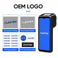 Terminal de point de vente portable Android 16, lecteur de code QR NFC, imprimante thermique de reçus 58 mm, Bluetooth 4G WiFi SUNTEK SM6