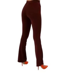 Pantalones ajustados rectos planos informales para mujer Cintura media Mezcla natural Ecológico Transpirable Cintura elástica Elección superior Primavera - Product Image 2