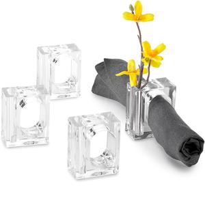 Servilleteros de resina acrílica para decoración de mesa de hogar y Hotel, servilletero acrílico ecológico para uso de artículos de mesa de boda - Product Image 6