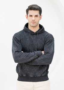 Sudaderas con capucha de peso pesado para hombre de alta calidad con lavado ácido 100% algodón en blanco Fabricación de logotipo personalizado hecho en Pakistán - Product Image 4