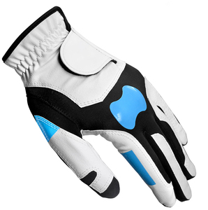 Gants de golf en cuir de mouton blanc de meilleure qualité doigt complet anti-dérapant doux respirant sport en cuir véritable approprié - Product Image 1