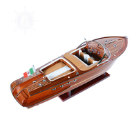 B085 - Fournitures d'artisanat, modèle de bateau en bois de cèdre Riva Aquarama, fait main, durable, peint, décoration nautique de luxe pour la maison ou le bureau