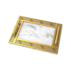 AK <b>Brass</b> Large Size Rectangular Metal Printed Tray In Multi Color Finished Attractive Tray For Tableware <b>Ornaments</b> / Kitchenware - Product Image 5