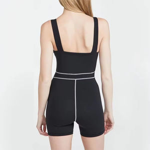 Ensemble de yoga 2 pièces respirant léger de haute qualité pour femmes approvisionnement OEM sans couture Spandex Polyester solide grande taille taille élastique - Product Image 4