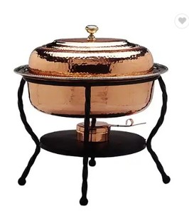 Ensemble Plats Traiteur Chauffe-plats Vente en gros Chauffe-plats rond or de luxe pour chauffe-plats - Product Image 5
