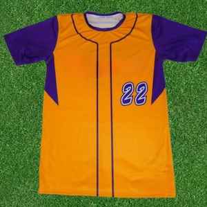 Jersey de béisbol personalizado de alta calidad unisex, uniforme con cuello en V de talla grande con logotipo personalizado, conjuntos de softbol transpirables suaves para adultos - Product Image 1
