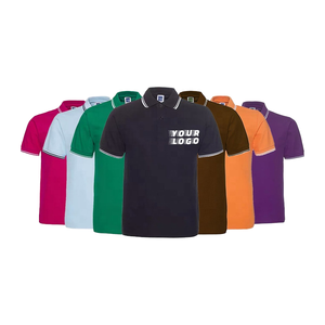 Camiseta de golf de punto alto de manga corta bordada con patrón impreso logotipo personalizado 100% algodón de secado rápido Unisex personalizada para polos - Product Image 3