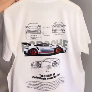 Camiseta Gráfica de Carreras de Fórmula Ferrari, Algodón Premium, Diseño Deportivo, Corte Holgado, Estampado de Alto Impacto, Uso Diario - Product Image 5