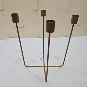 Thu nhỏ vàng kim loại nến chủ cho đám cưới nhà giáng sinh trang trí đèn lồng & Jar Mẫu nghệ thuật - Product Image 1