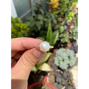 Freshwater Pearl <b>Ring</b> 925 Sterling Silver Handmade Pearl Jewelry <b>Ring</b> for Women Wholesale Supplier - Product Image 1