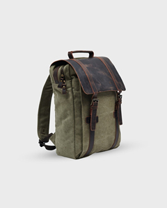 Mochila de Lona y Cuero de Lujo, Duradera, Vintage, Ecológica, Ligera, de Gran Capacidad, para Viajes, Escuela, Portátil, LCBP-0058 - Product Image 5