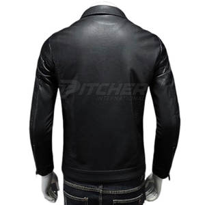 Chaqueta de Cuero Vacuno para Hombre, Nueva Colección de Invierno, Cierre de Cremallera, de la Mejor Calidad, Cortavientos, Ligera, con Capucha - Product Image 3