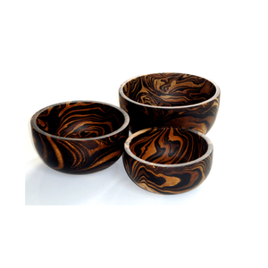 Cuencos de madera orgánica para servir sopa, diseño de tendencia para cocina, hoteles, restaurante, juegos de cuencos de madera, cuenco japonés de moda - Product Image 1