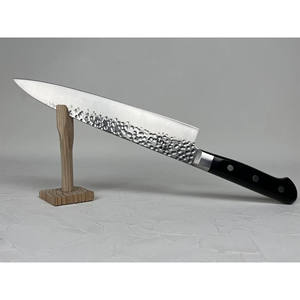 Cuchillo de Chef de acero inoxidable personalizado hecho a mano mango de madera contrachapada regalo de aniversario perfecto para él soporte de cuchillo de cocina OEM - Product Image 1