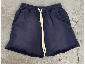 Short de sueur lavé à l'acide à séchage rapide pour hommes de haute qualité respirant taille élastique toile fabriquée en usine meilleur prix Style High Street - Product Image 5