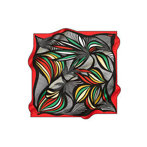 Écharpe carrée en twill de soie 90x90 cm avec un design coloré - Product Image 1