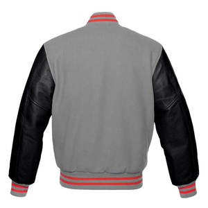 Fabricant OEM, veste de baseball bomber personnalisée, veste universitaire, broderie de haute qualité, unisexe, cuir, haute rue - Product Image 2
