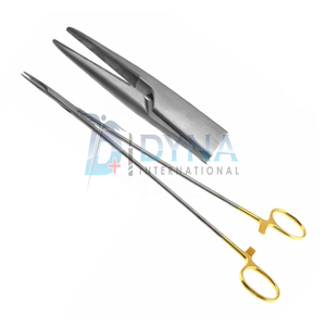 Dynaintl High Quality 10" TC DeBakey Vascular Needle Holder Straight Serrated Jaws CE Certified Cardiovascular Instruments Model - Product Image 3