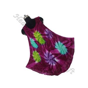 Mayorista de vestidos de estilo Tie Dye de rayón indio de India Atractivo Tie Dye Long Open Maxi vestido para damas sin mangas 100% Rayon - Product Image 1