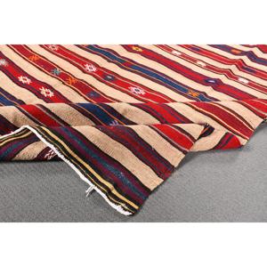 Vintage Rug, Large 5.4x8.4 ft Turkish Rug, <b>Red</b> Floral <b>Wool</b> Rug - Product Image 4