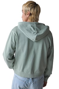 Sudadera con capucha oversize de moda con cremallera, 500 g/m², personalizable con logo, estilo urbano, para hombre, corte cropped, holgada, ropa exterior, fabricante OEM de moda. - Product Image 3