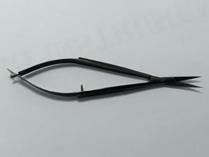 Ciseaux à ongles professionnels à ressort, lames courbes aiguisées, acier métallique, revêtement noir, micro-ciseaux pour usage domestique et en salon - Product Image 5