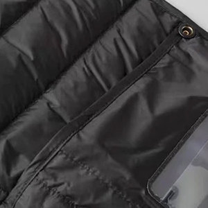 Gilet matelassé en toile sur mesure pour homme, grande taille, imperméable, respirant, écologique, décontracté, printemps, sans manches, col en V, fermeture éclair - Product Image 6