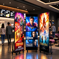 Schermo LED Digitale Ultra Sottile HD per Interni P1.86, Display Pubblicitario a Totem con Pixel Pitch Ridotto, Poster LED con Giunzione Senza Soluzione di Continuità