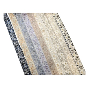 2025 Premium Designer Sequined <b>Laces</b> High Quality <b>Lace</b> Trimmings & <b>Ribbons</b> for Fashion & Wedding Dresses Crafting - Product Image 1