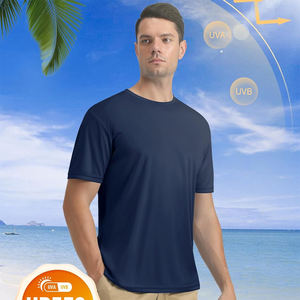 T-shirt à manches courtes pour hommes de haute qualité col rond en coton pull en polyester pour hommes adultes - Product Image 2