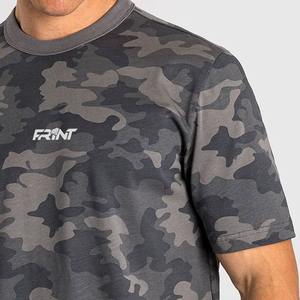 Camiseta teñida de algodón de primera calidad para hombre, camiseta de talla grande para gimnasio deportivo y ropa informal, manga corta, cuello redondo, transpirable - Product Image 3