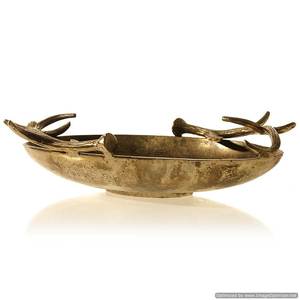 Cuencos y bandeja de diseño chapados en oro, nuevo, elegante, grande, antiguo, único, moderno, decoración estándar, Juego de 2 cuencos - Product Image 6