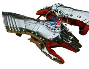 Guantes de Armadura Medieval de Acero, Par de Guantes Funcionales para Batalla, Disfraz Medieval para Halloween, Listos para la Batalla - Product Image 3