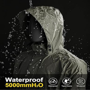 Chaquetas tácticas a prueba de agua para hombre, chaqueta de lluvia de pesca personalizada de alta calidad cargada por Dress Sports - Product Image 4