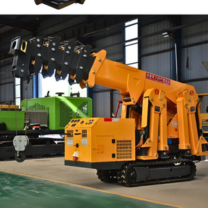 Minigrúa de araña hidráulica sobre orugas con certificación CE, elevador de pluma telescópico compacto para trabajos de construcción en espacios reducidos - Product Image 6