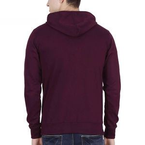 Sweat-shirts à capuche pour hommes avec fermeture éclair sur le devant, 100% coton molletonné, respirant, manches longues, sweat-shirts d'hiver amples, sportifs, chauds, décontractés et tendance - Product Image 4