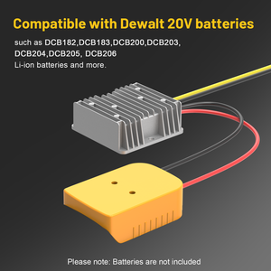 Convertisseur abaisseur de tension 20V vers 12V compatible avec la batterie <span class=keywords><strong>Dewalt</strong></span> 20V, <span class=keywords><strong>adaptateur</strong></span> de batterie pour roue électrique, régulateur de tension 240W - Product Image 4