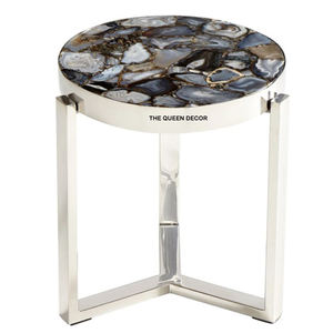 ลวดโลหะทรงกลมโต๊ะข้างเคลือบทองแบบโบราณโต๊ะด้านข้างสำหรับใช้ในบ้านทำจากโลหะทรงกลมแบบใหม่โต๊ะด้านข้างสำหรับใช้ในบ้าน - Product Image 3