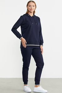 Vêtements d'hiver pour femmes, survêtements taille adulte, sweat à capuche et pantalon respirants et fabriqués sur mesure, ensembles de 2 pièces, vente en gros - Product Image 4