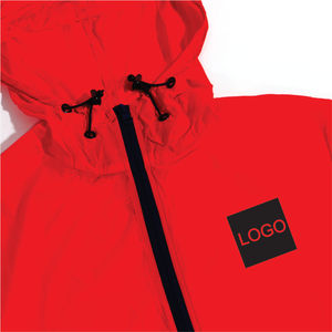 Veste coupe-vent à coque souple avec logo personnalisé, imperméable, légère, à capuche, respirante, en polyester, pour la randonnée - Product Image 3
