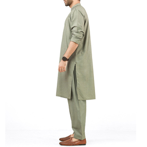 Usine en gros de haute qualité hommes décontracté Shalwar Kameez robe nouveau Design 100% coton fait hommes Salwar vêtements - Product Image 2