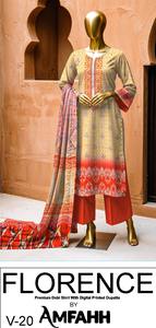 Damas kameez shalwar Trajes de césped bordados Faisalabad trajes de césped de alta calidad shalwar kameez - Product Image 4