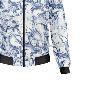 Veste universitaire personnalisée Galaxy Glow, col montant, broderie décorative, logo frontal, style streetwear cosmique, 100% laine respirante - Product Image 6