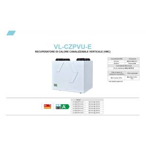 Sistema HVAC Vertical con Conductos para el Hogar Mitsubishi VMC VL-250CZPVU-R-E A+, con Unidad de Recuperación de Calor de Lado Derecho, Fabricado en Italia - Product Image 6