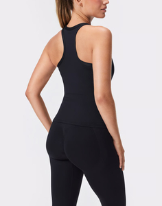 Camiseta sin mangas de entrenamiento para mujer, sin costuras, de Color marrón Premium, elástica atlética ligera y ultrasuave, perfecta para entrenar correr - Product Image 5